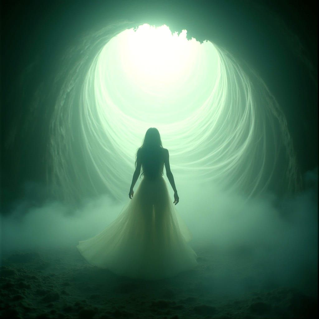 Love Stepping Out of Infinity: Cinematic Film Still