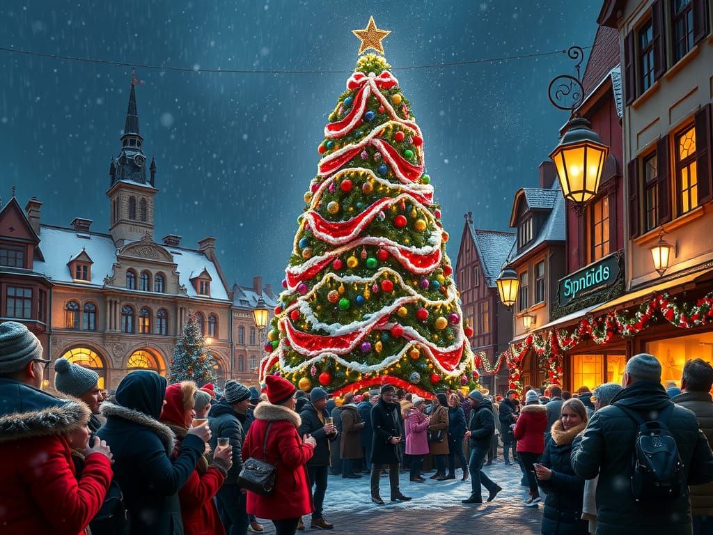 Winter Wonderland in Vibrant, Baroque Style