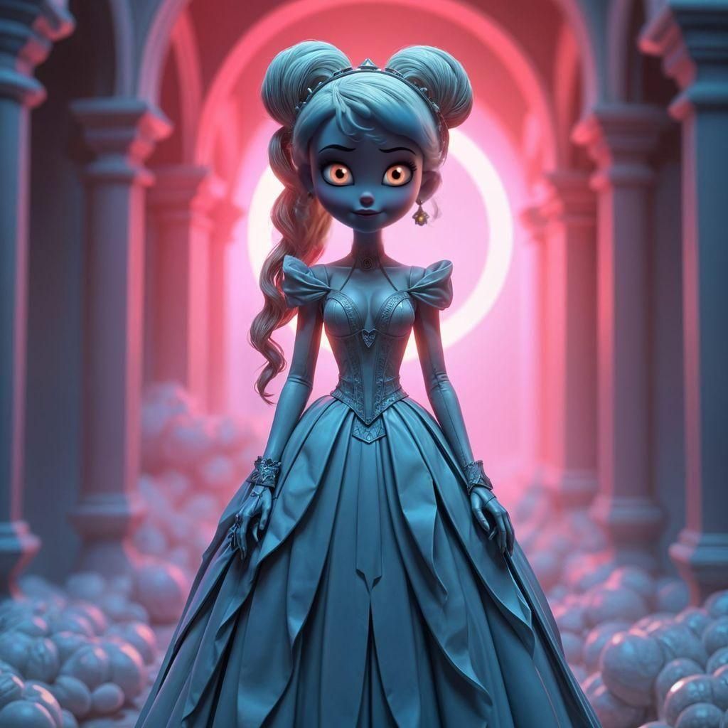Cinderella Avatar in AI World: Pixar Concept Art