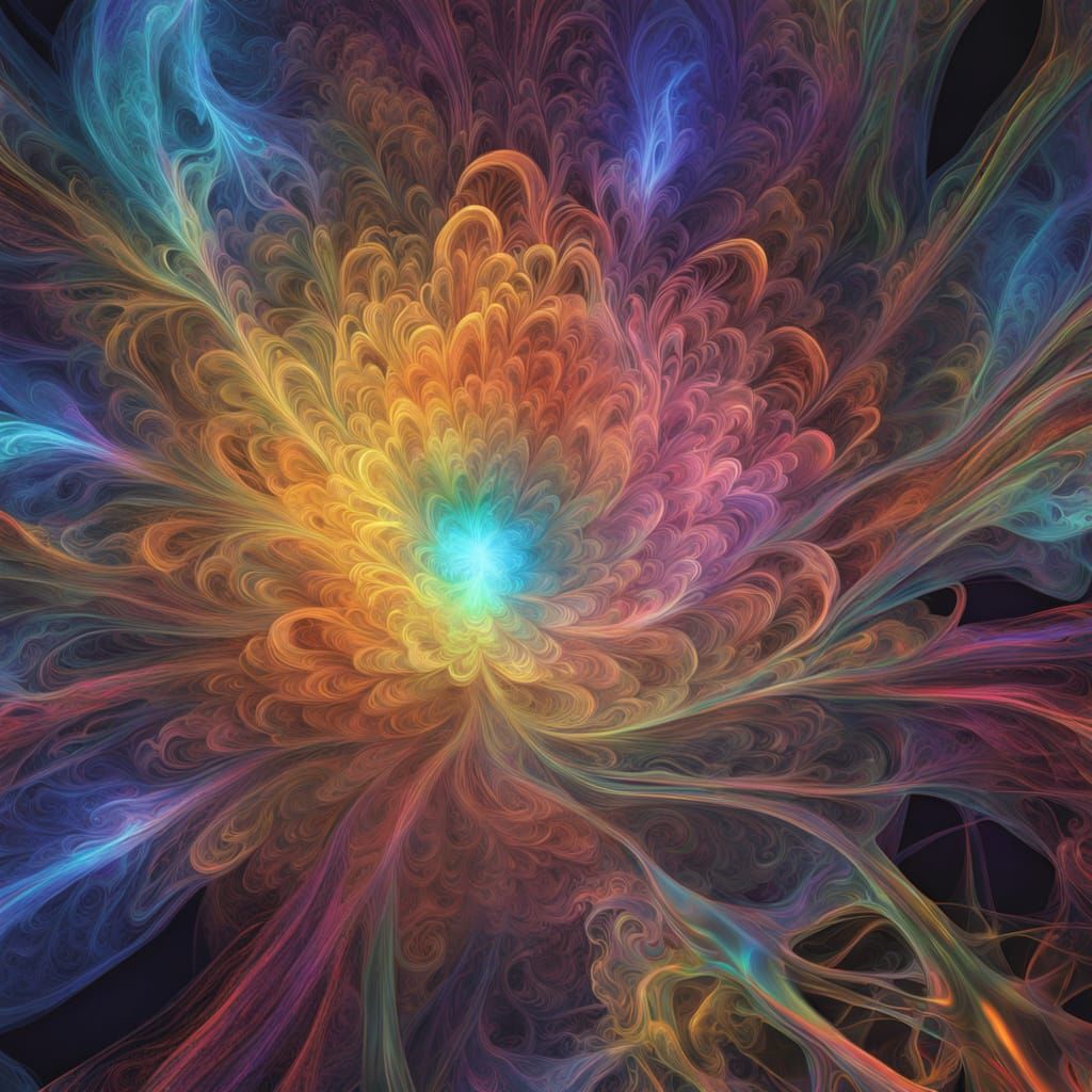 Vibrant Bioelectromagnetic Field in Psychedelic Poster Art