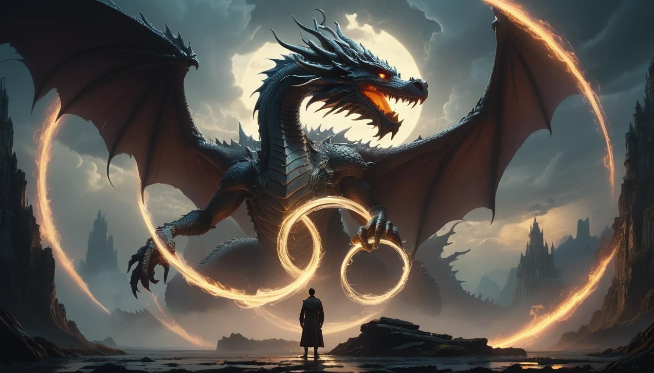 Circles and rings, dragons and kings
Weaving a charm and a s...