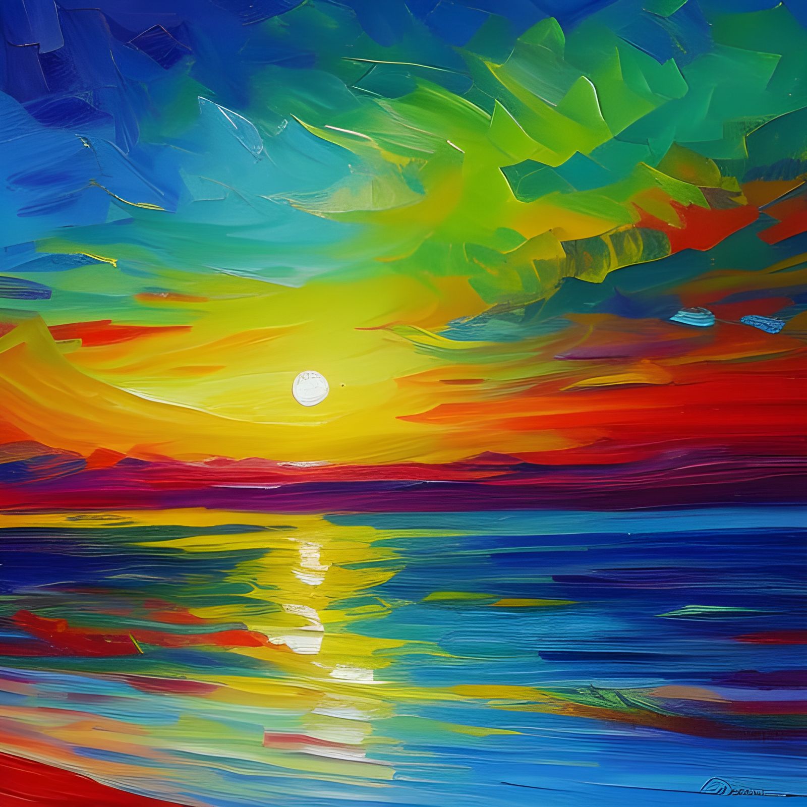 Thai Beach Sky Lanterns: Neo-Impressionist Oil Painting