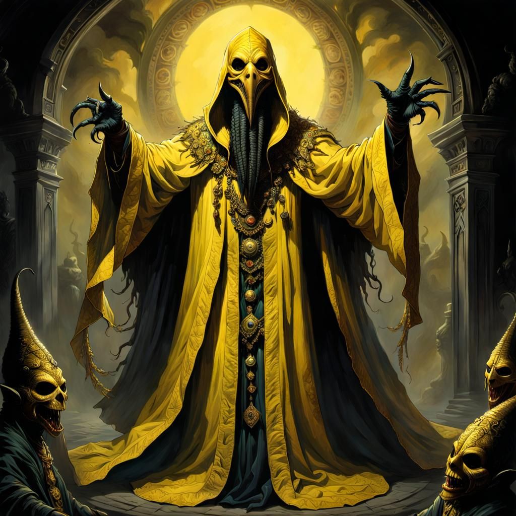 Sinister Figure in Yellow Mask, Lovecraftian Horror