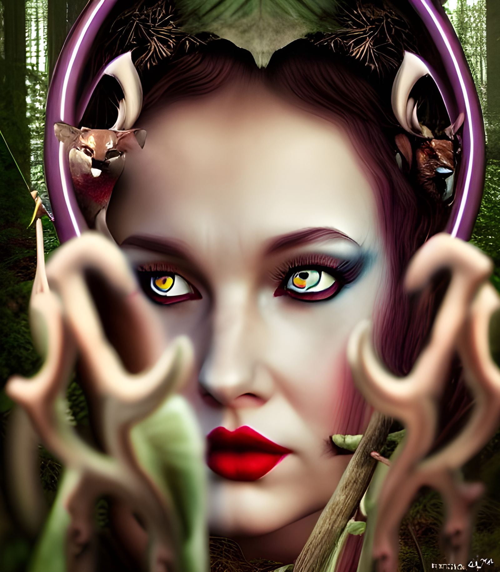 Forest Huntress: A Digital Matte Painting