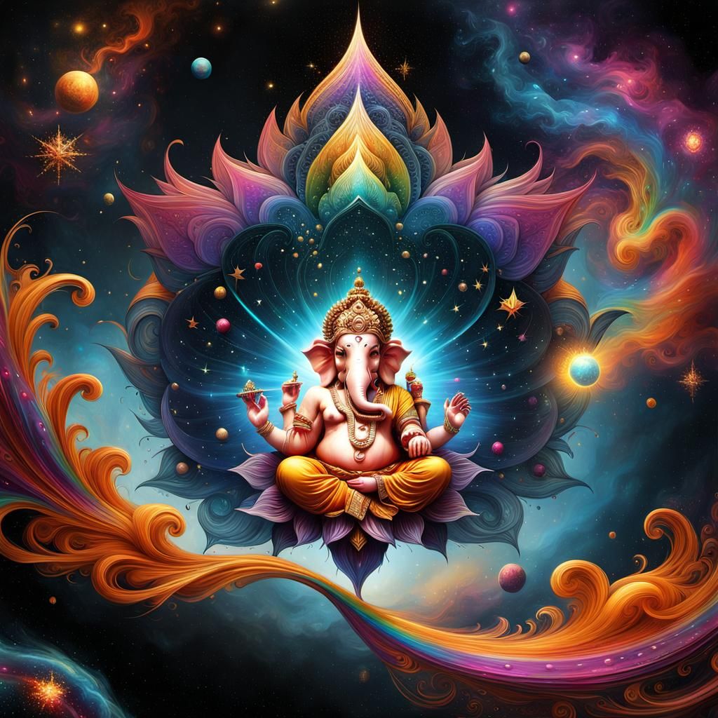 Ganesh Portrait as Surreal Kinetic Sculpture