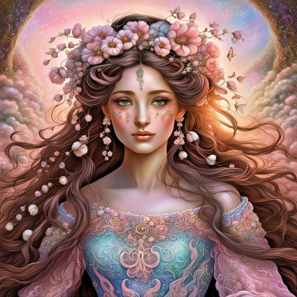 Ethereal Fae Empress in Digital Art