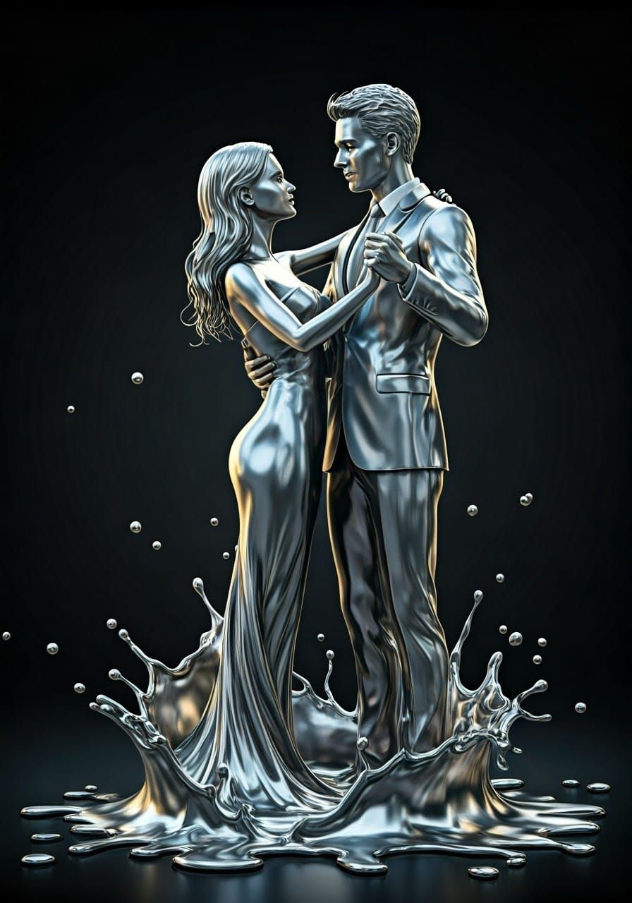 Ethereal Liquid Chrome Dance