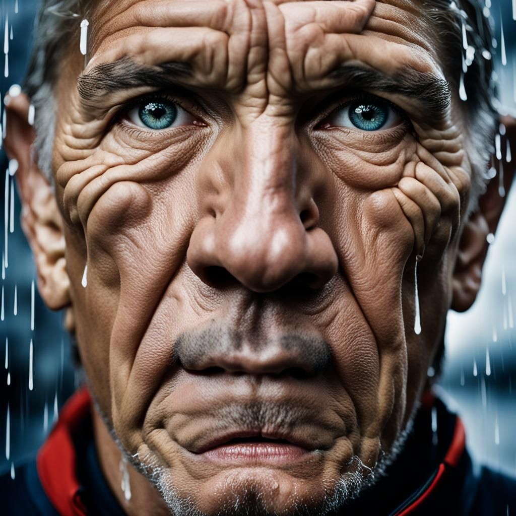Athlete in Rain: Professional Portrait Photography