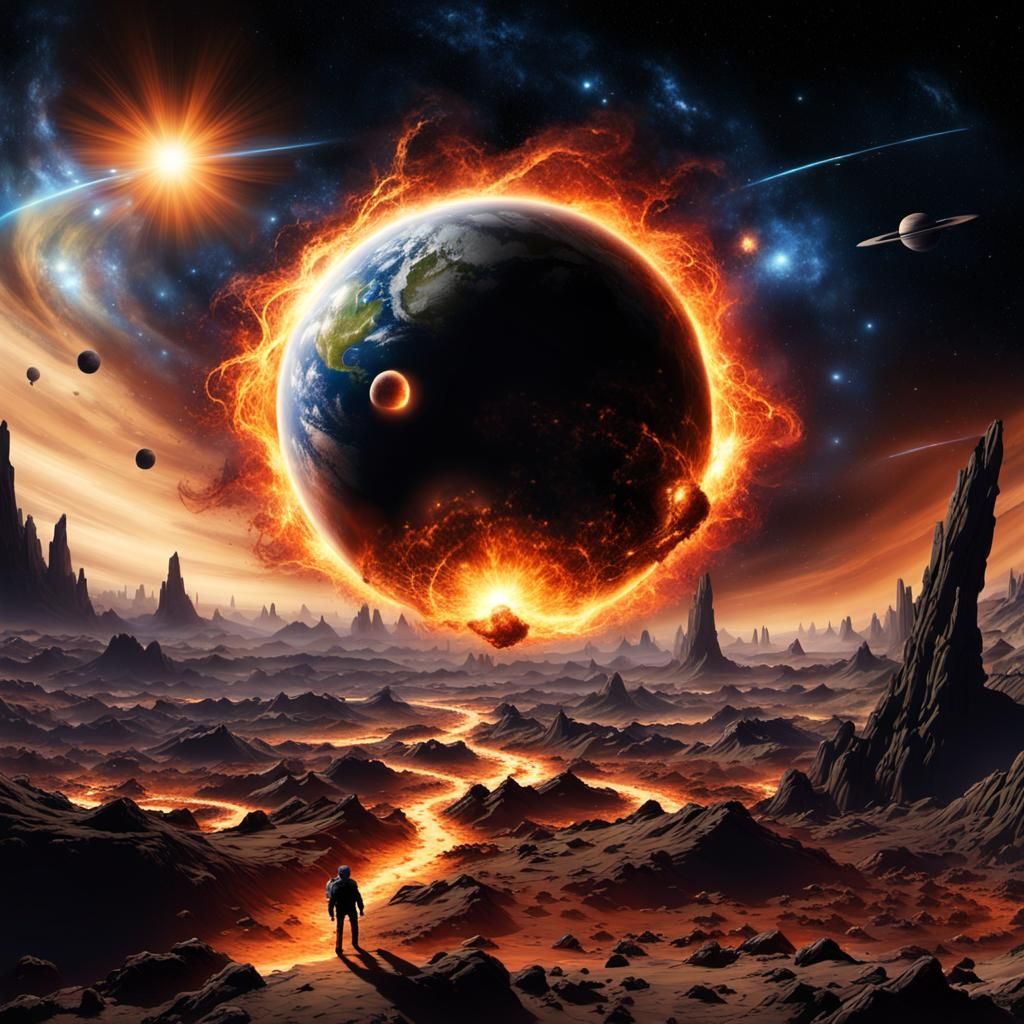 Planet Consumed by Black Hole in Intergalactic Space