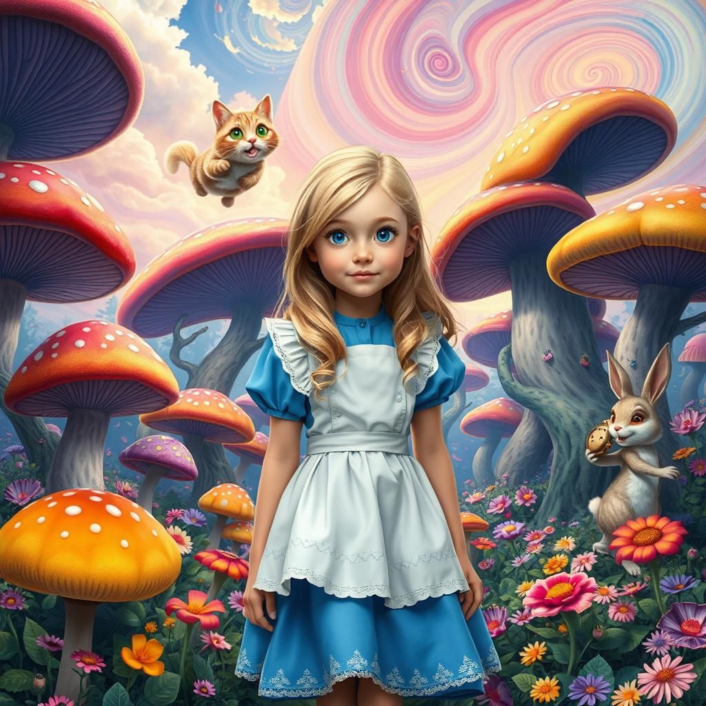 Alice in Wonderland: A Whimsical Forest Scene