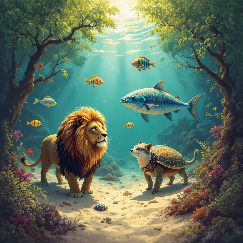 Surreal World: Aquatic Life on Land, Land Life in Water