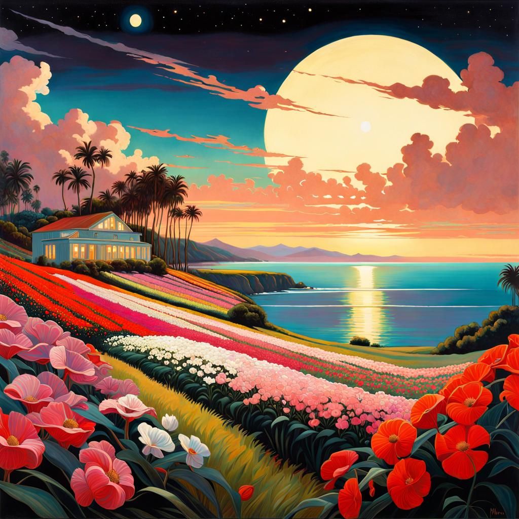 Hawaiian Flower Farm: Art Deco Noir Fantasy