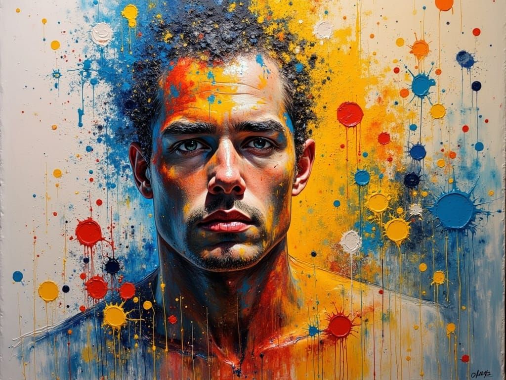 Jackson Pollock <lora:Organic impasto:0.5> abstract impasto ...