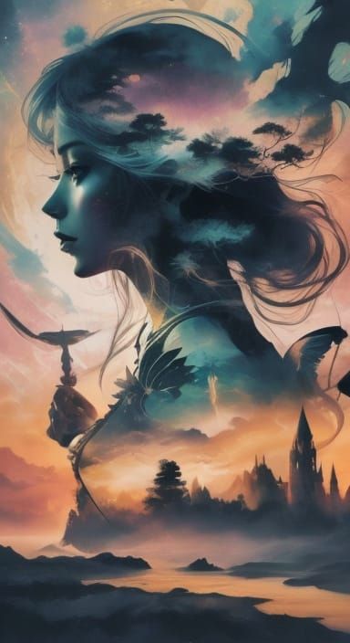 Astronaut Inspired by Elton John Navigates Psychedelic Nebul...