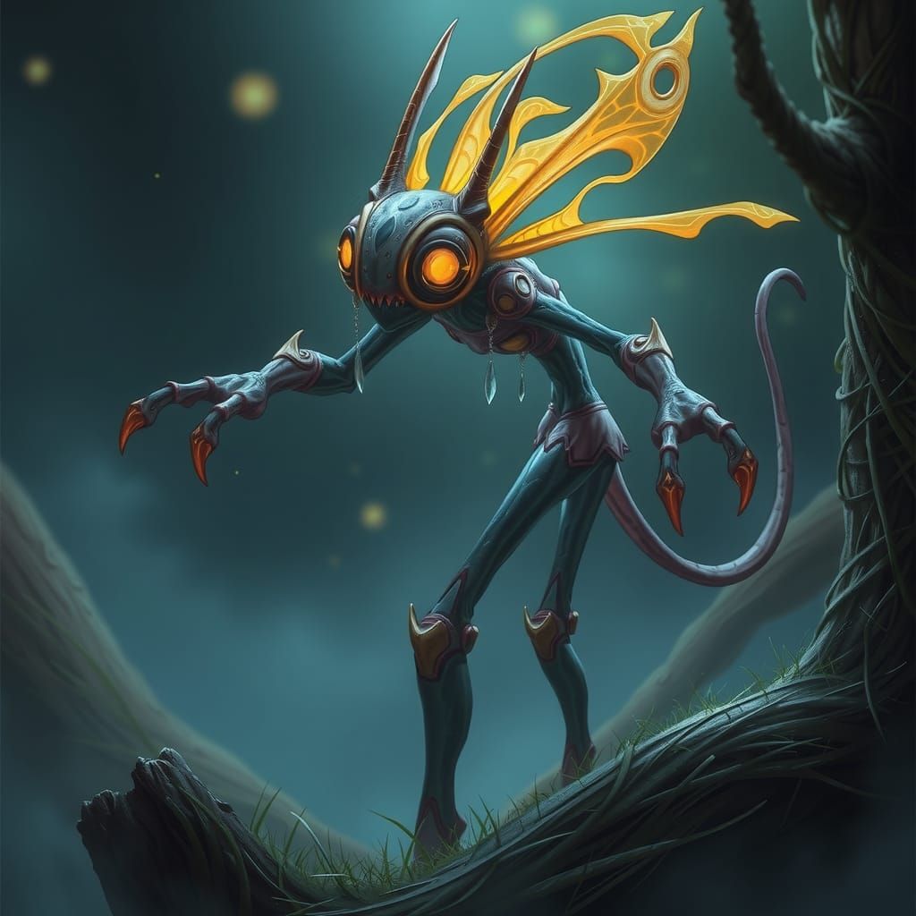 Glowing Wisp Creature Generated by AI