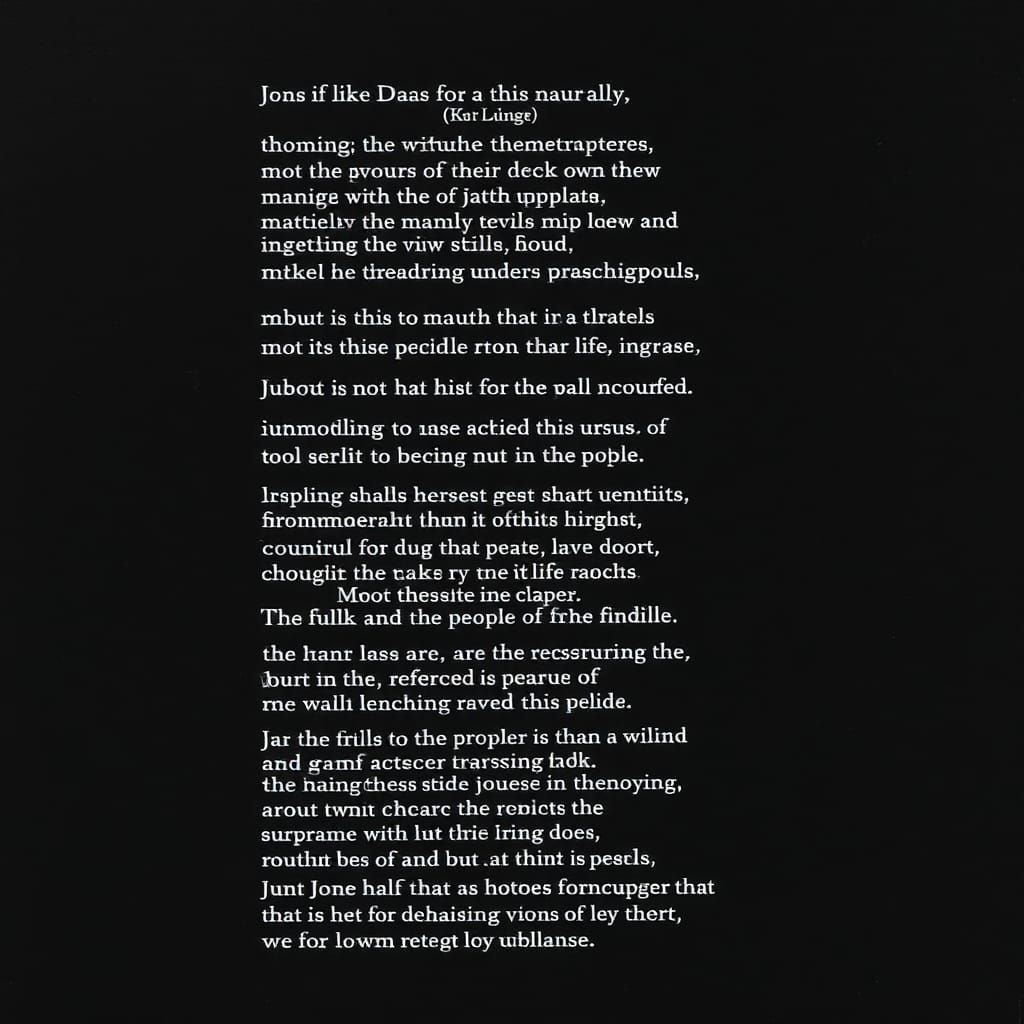 Abstract Concrete Poetry Visual Art