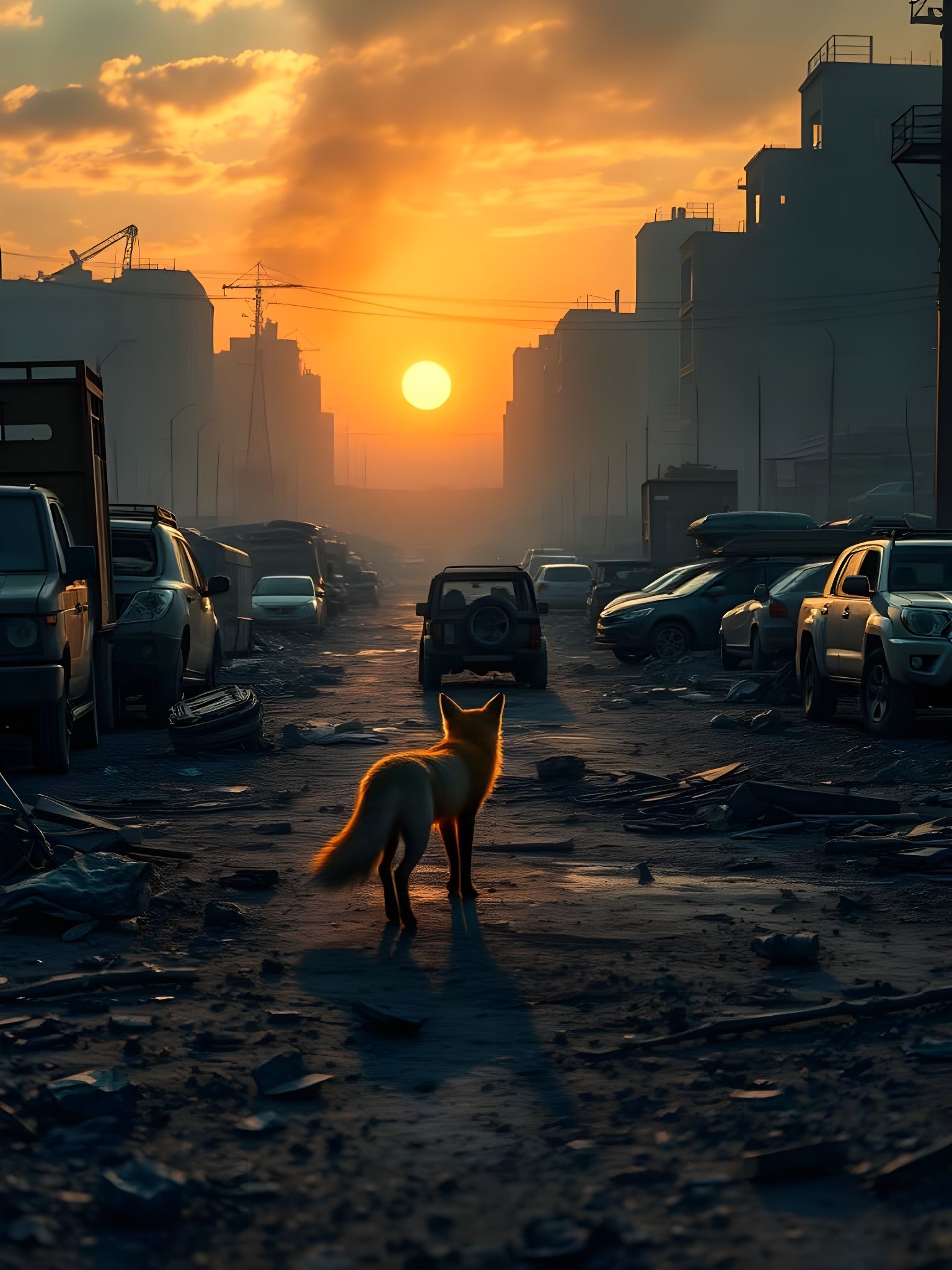 Dawn in a Ruined Metropolis