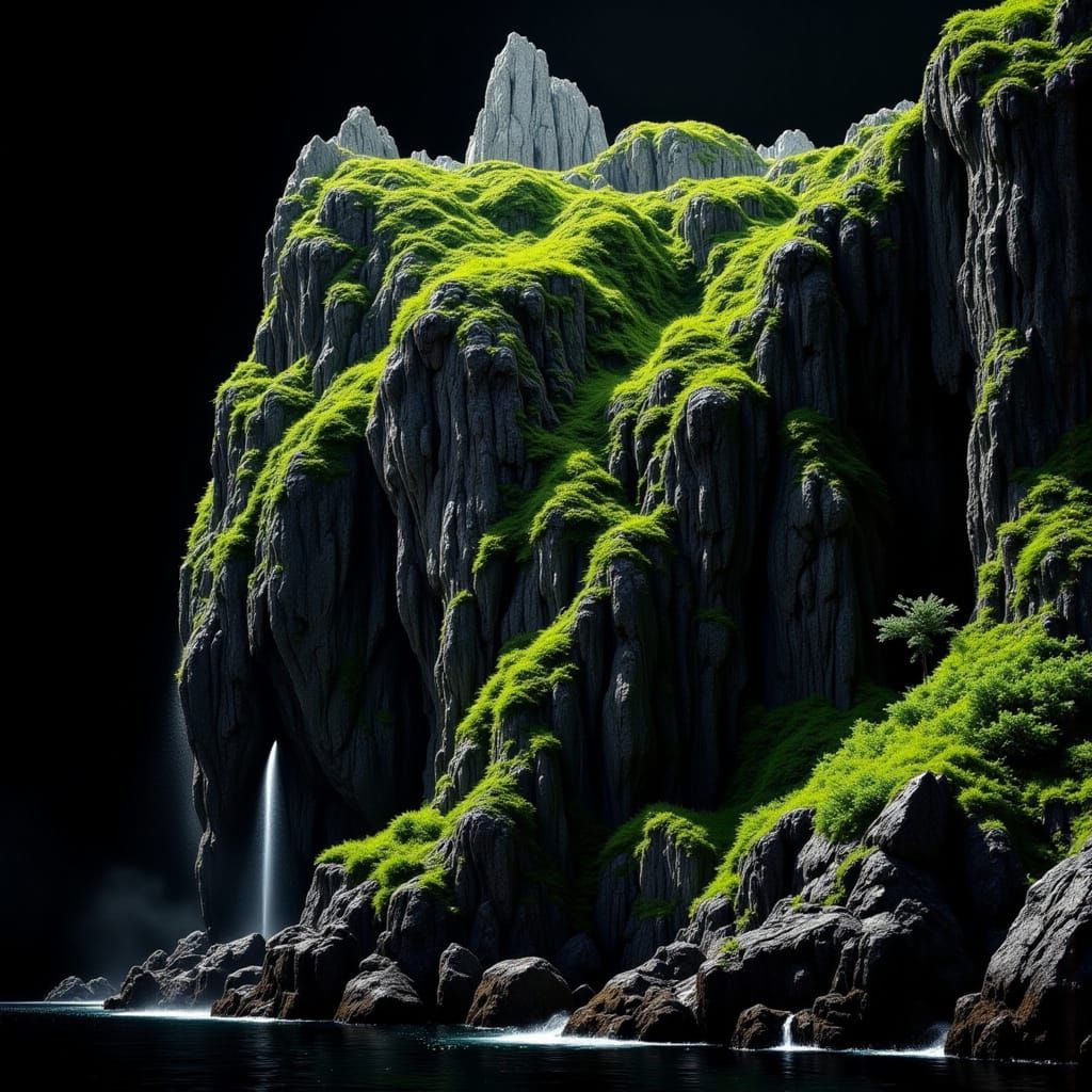 Hyperrealistic Skellig Michael Rock Formations