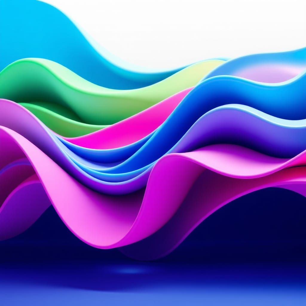 Abstract Flowing Lines in Vibrant Colors