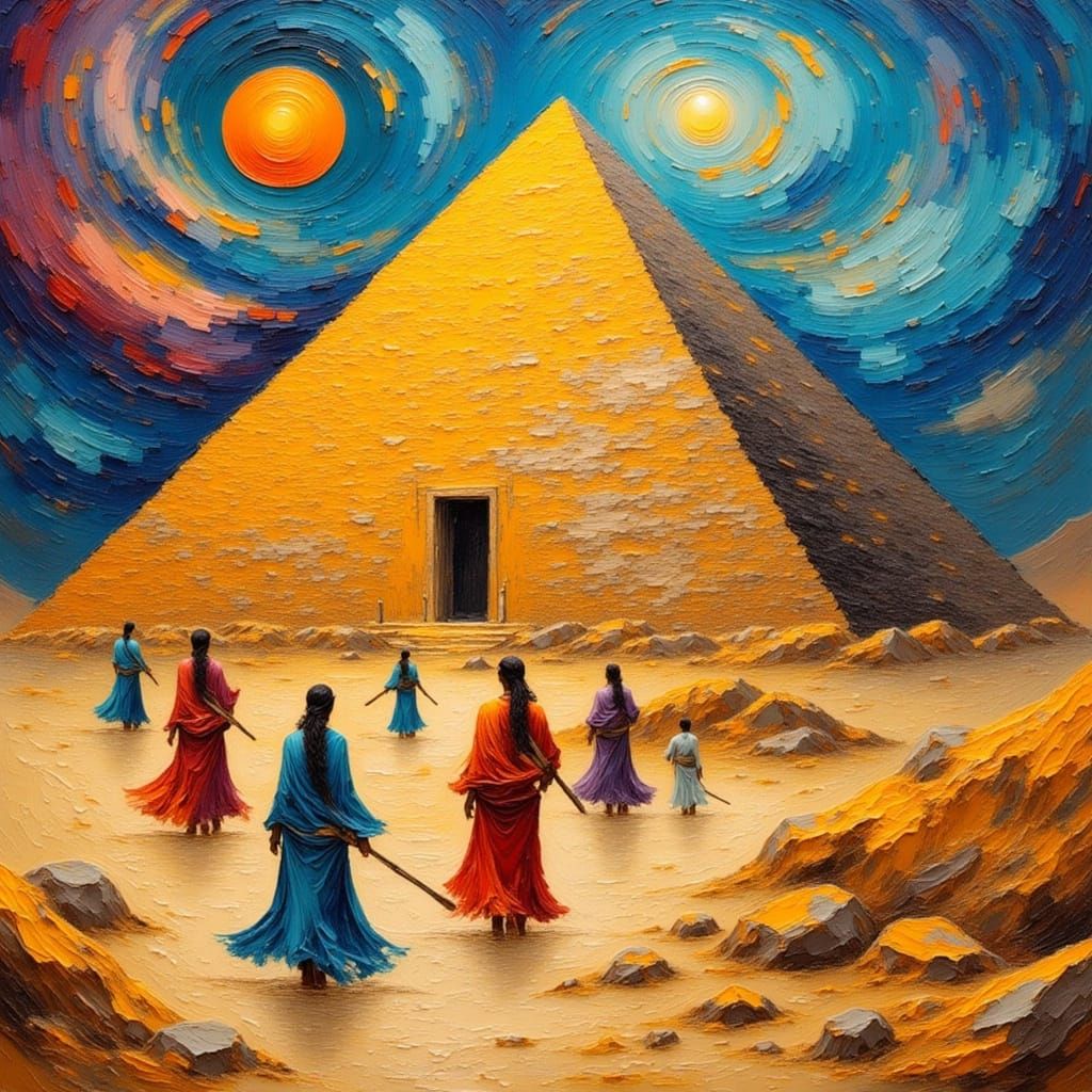 Ancient Pyramid Emerges from the Desert Storm