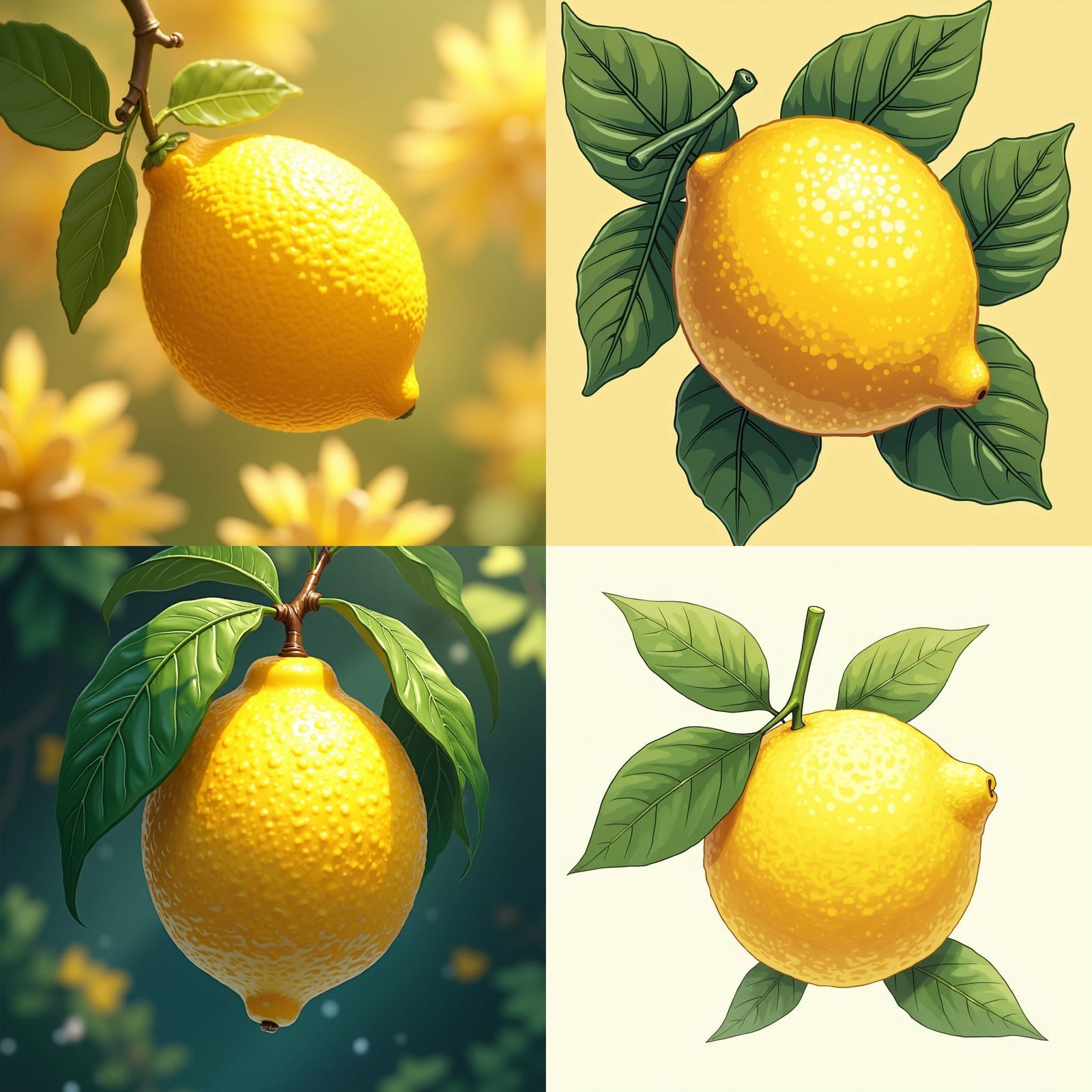 Vector Lemon Logo in Anime Style