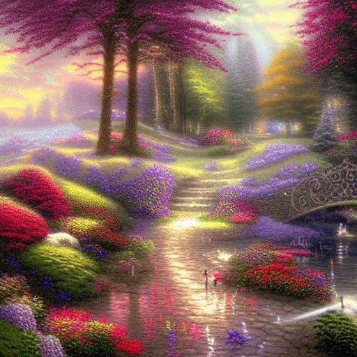 Ethereal True Love in a Fantasy Landscape