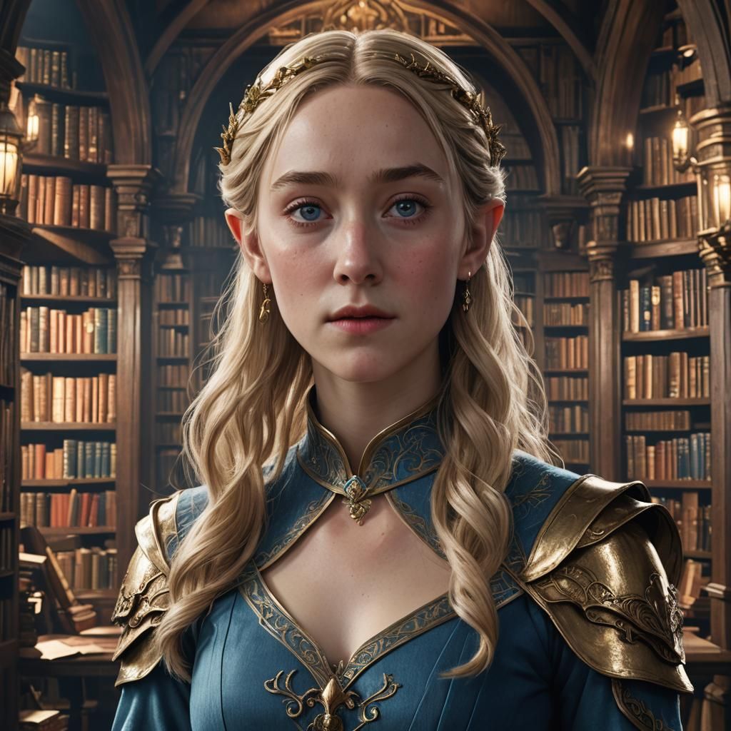 Fantasy Elf Portrait in Dark Fantasy Concept Art