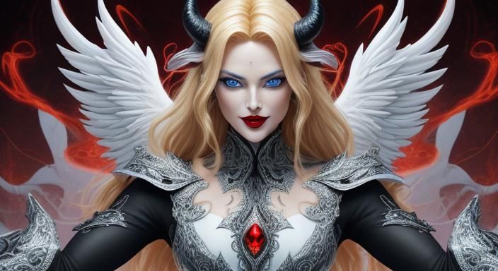 Angels and Demons Battle in Hyperdetailed 8k