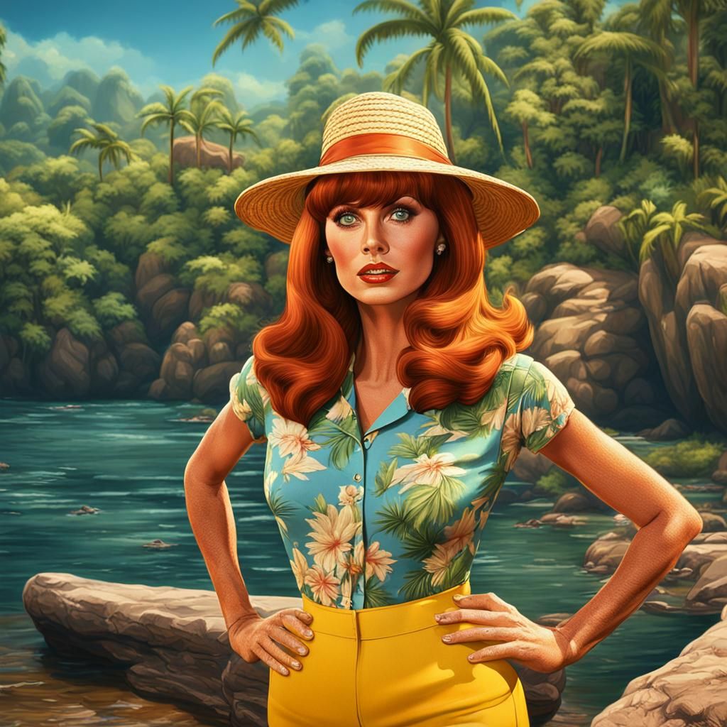 Tina Louise as Ginger Grant: Detailed Matte Painting