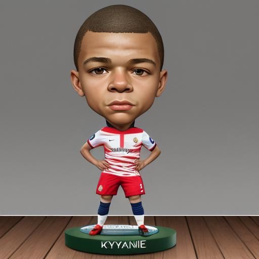 Kylian Mbappe as Bobblehead Figurine