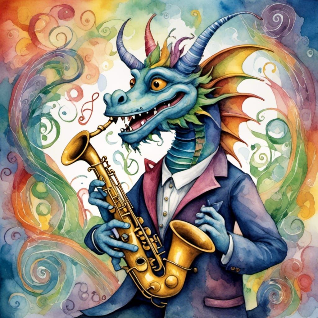 <lora:Weirdo Wonder:1.0> Surrealistic jazz scene. Close-up s...