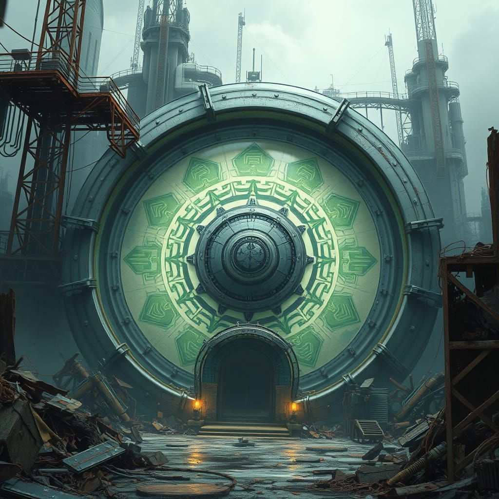 Abandoned Futuristic Metropolis Beneath Collapsed Towers