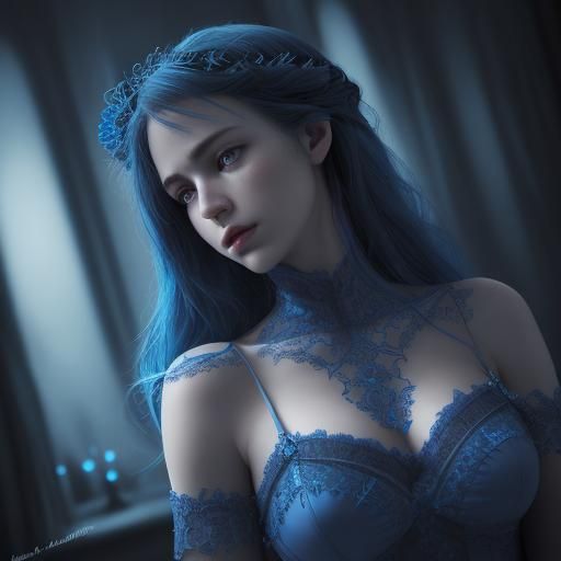 Hyperrealistic Rhapsody in Blue, Cinematic Composition