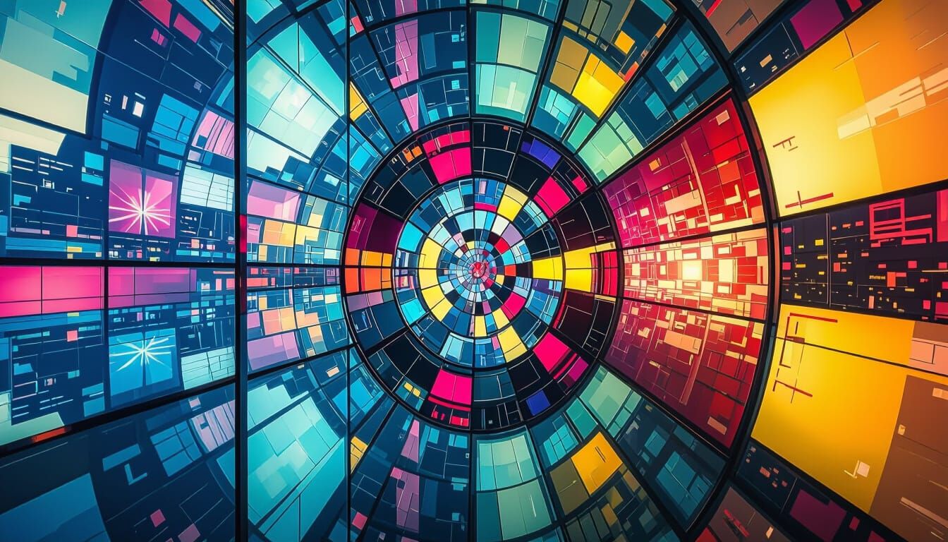 Surreal Kintsugi Collage on Graffiti Glass Art Walls