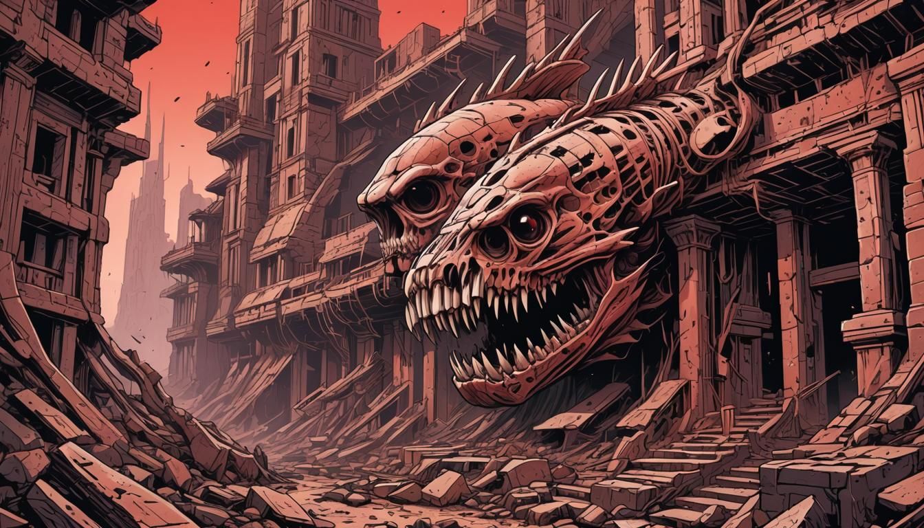 Martian Ruins in Polish Comic Style