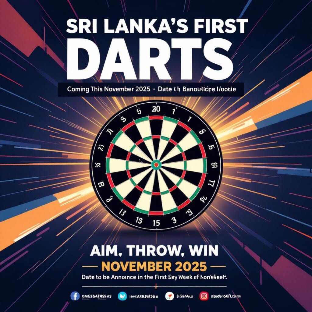 Sri Lanka Darts Tournament Facebook Poster Design
