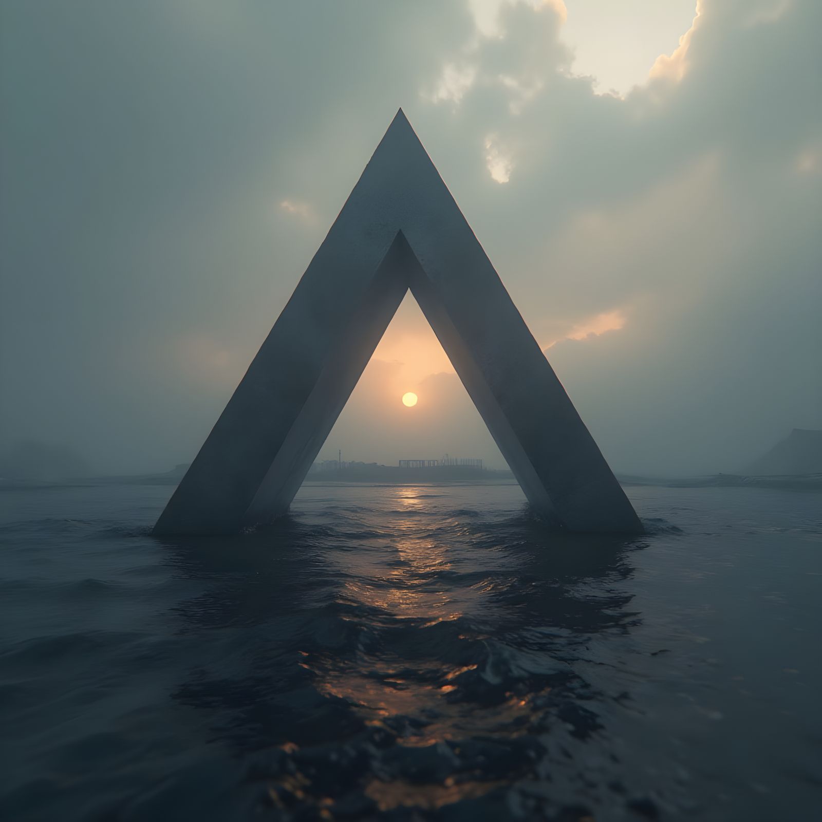 Impossibly Perfect Penrose Triangle in Matte Painting