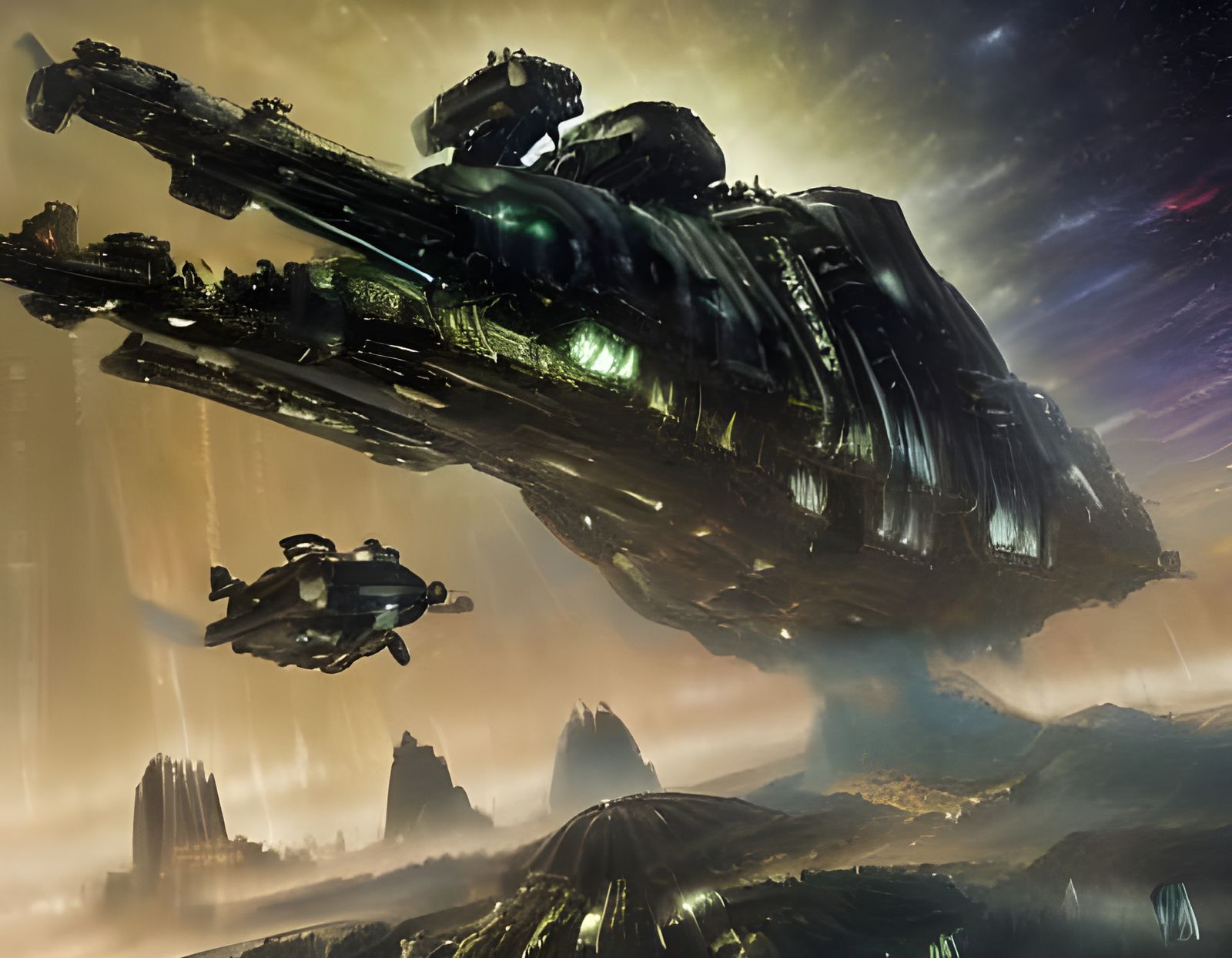 Underwater City in Surreal Triadic Colors