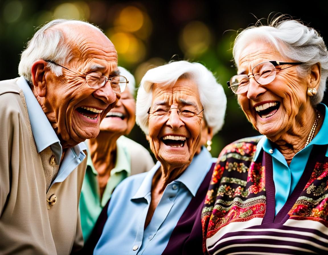 Laughing Faces of Seniors