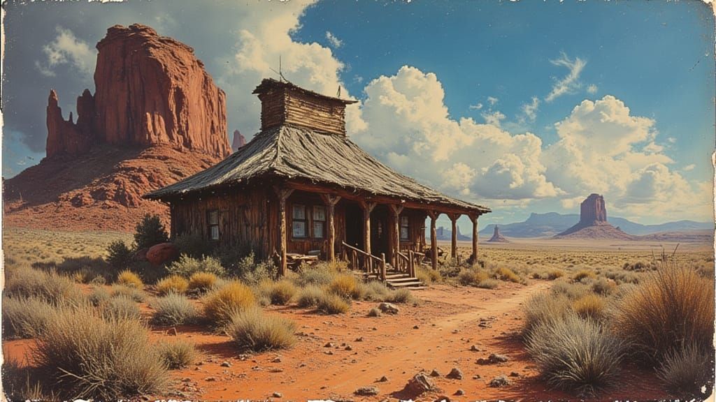 Ghost Ranch New Mexico Hyperrealistic Splash Art