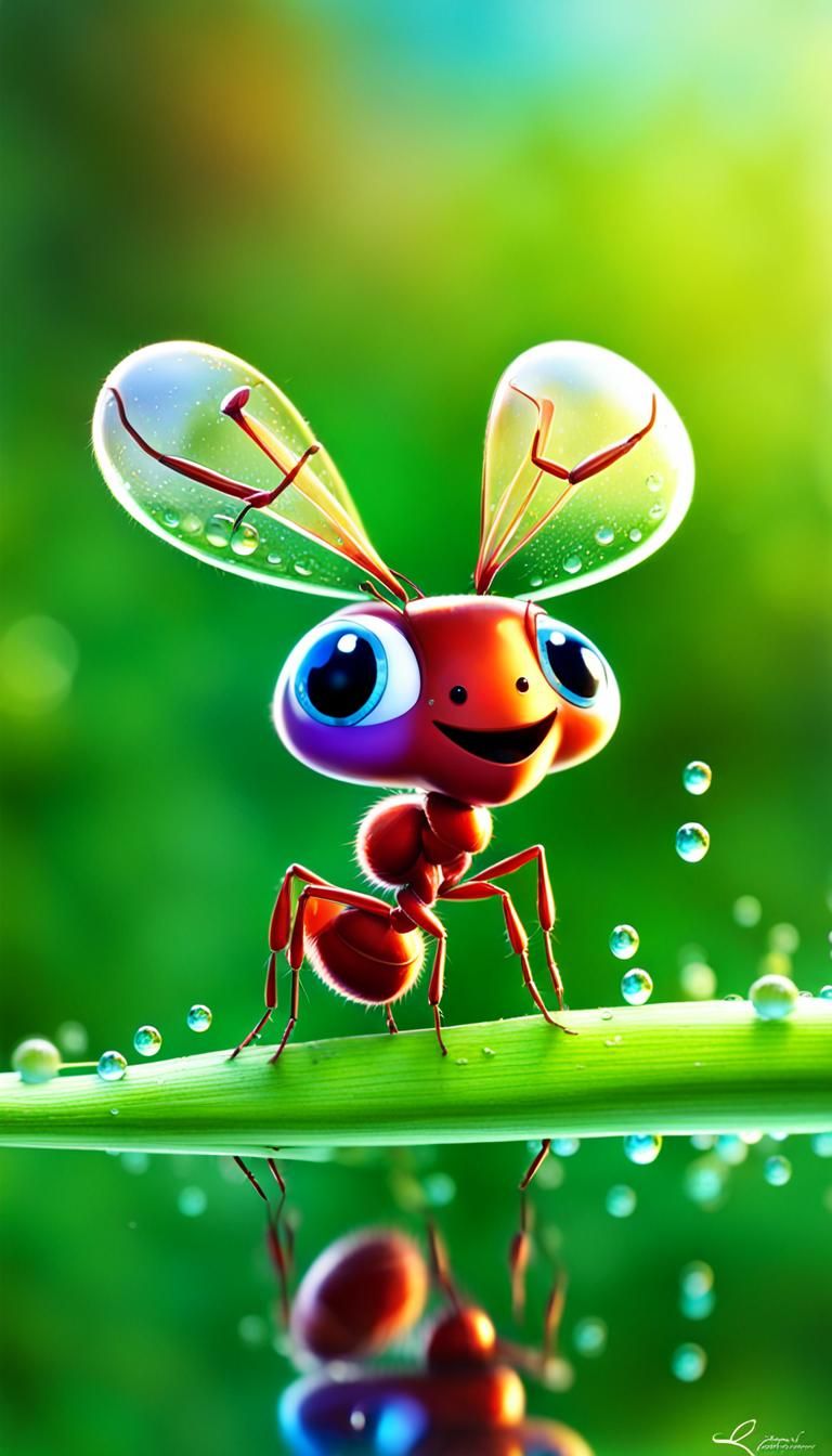 Cute baby ant
