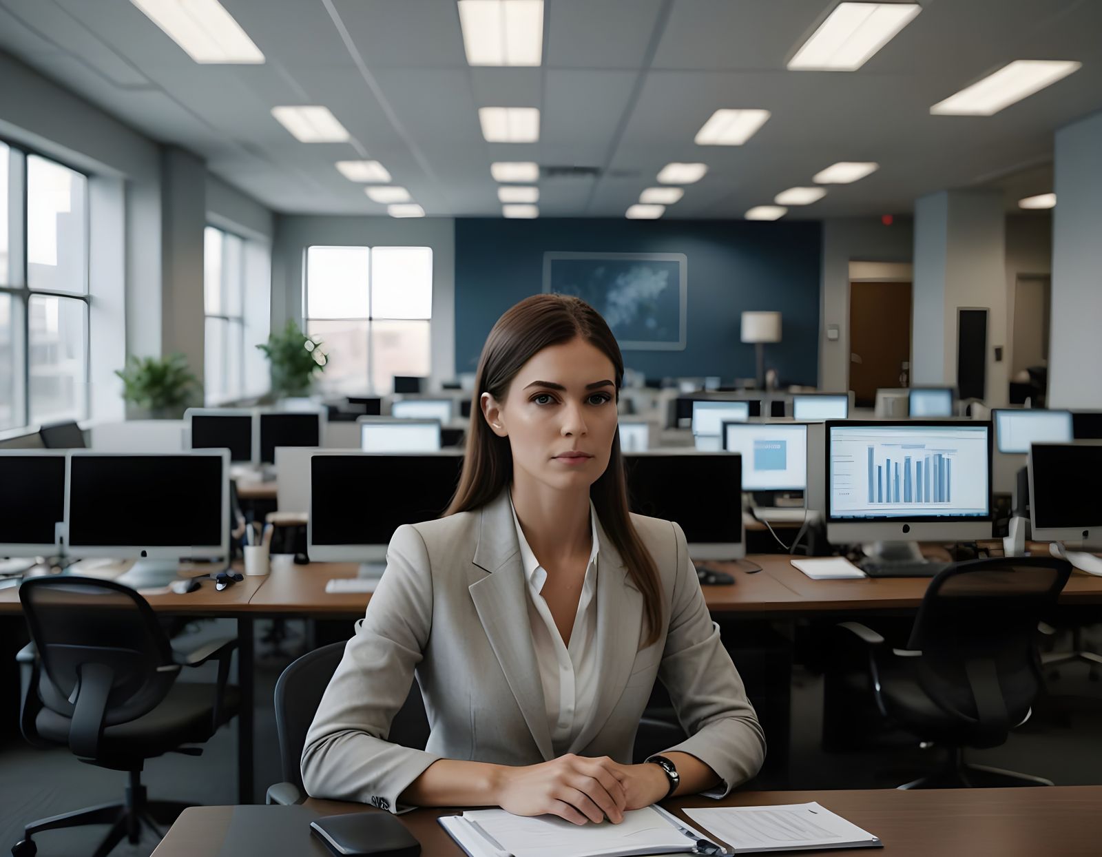 Modern Business Center Computer Classroom