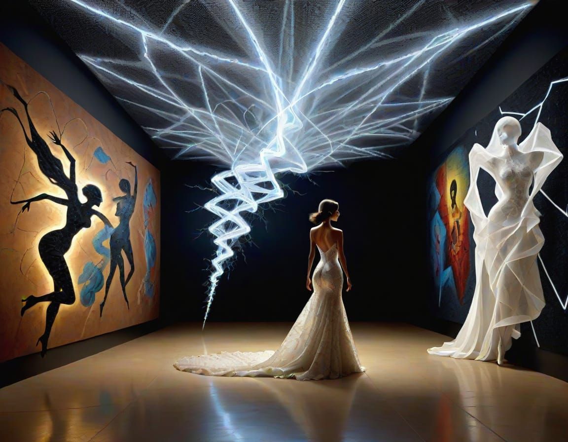 graffito infinite curved space Chiaroscuro inside out lumino...