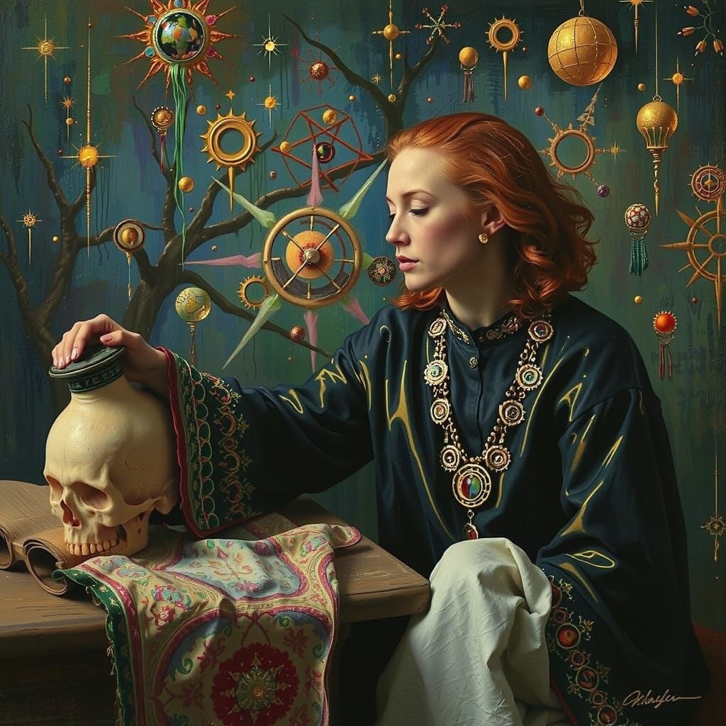 Abstract Fractal Art in Expressionist Style