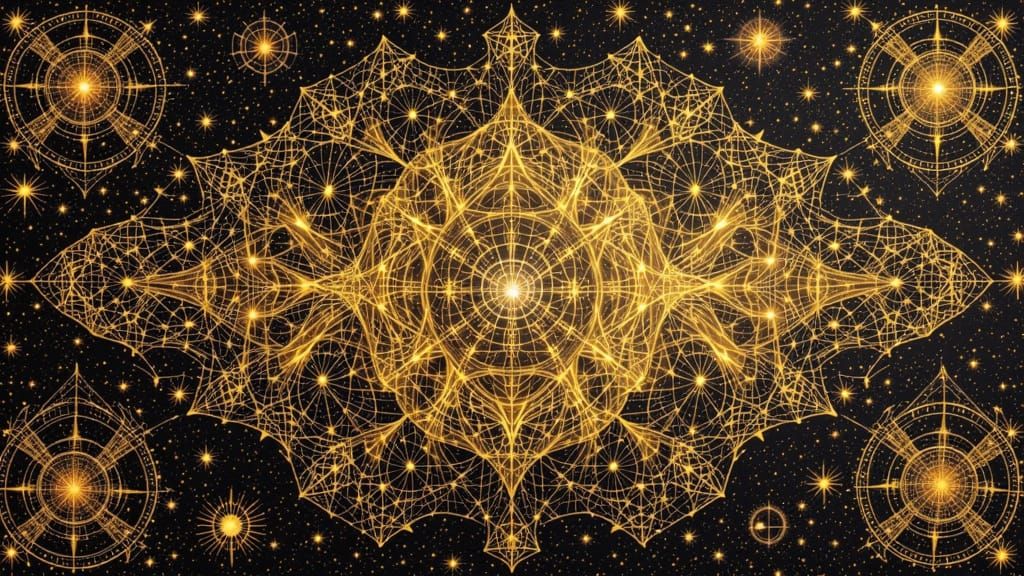 Cosmic Dust Lace Patterns with Geometric Shapes