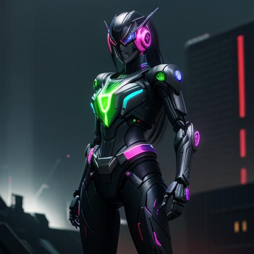 Neon Assassin in Sci-Fi Armor