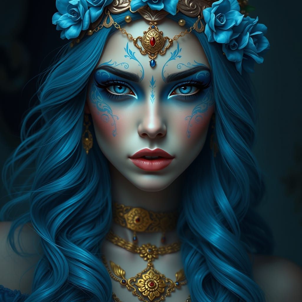 Ethereal Beauty in Digital Painting Style