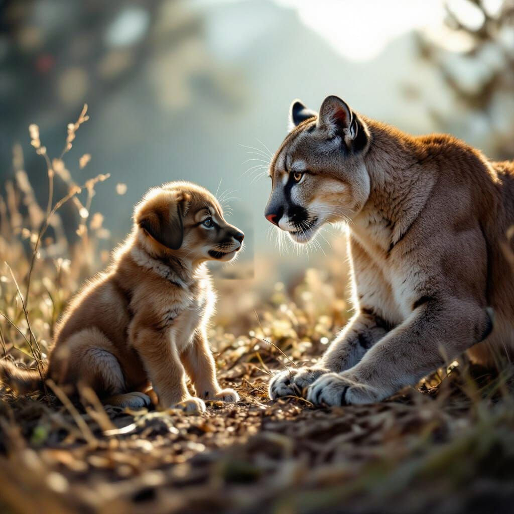 Puppy and Cougar: Cinematic Film Still
