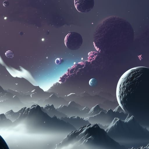 Fantastical Outer Space Concept Art in Deep Color