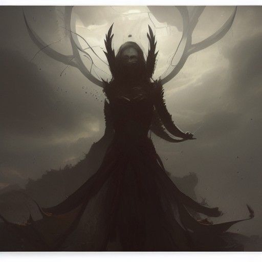 Sinister God in Dark Fantasy Style